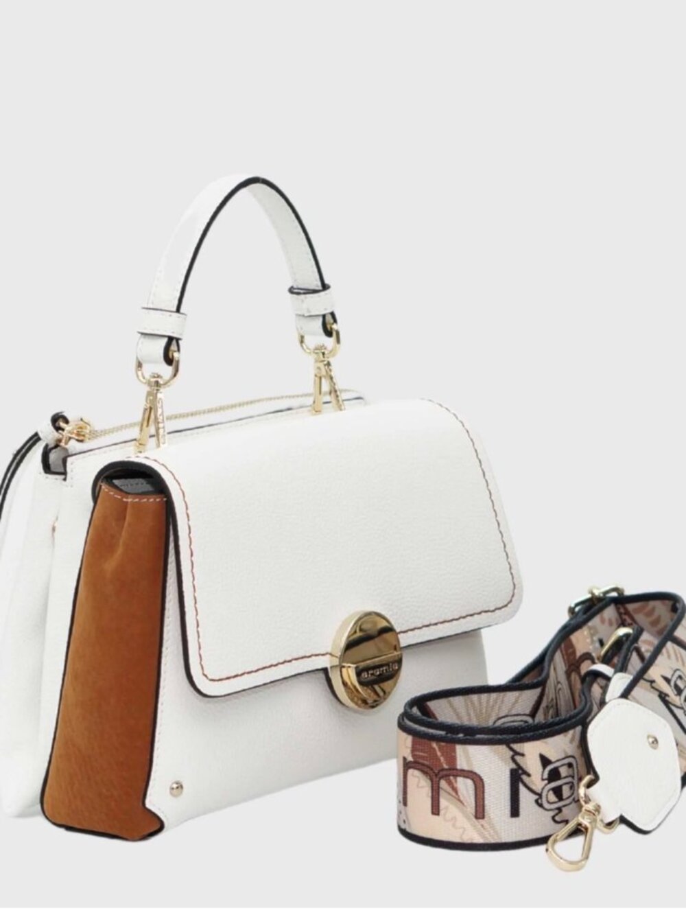 CROMIA LEATHER HANDBAG - Picture 2 of 14